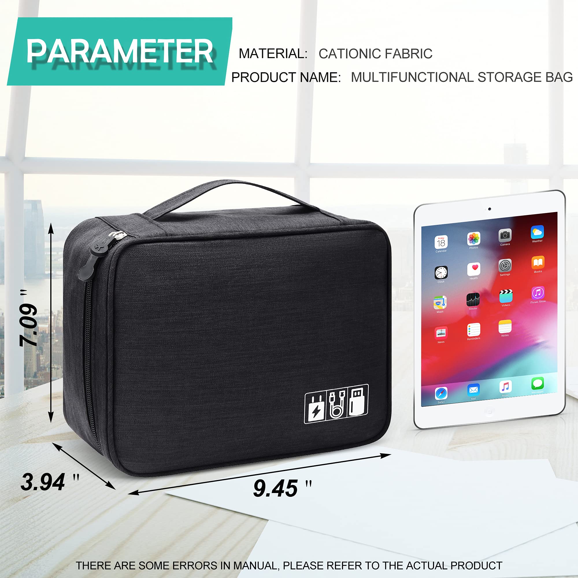 Waterproof Travel Cable Organizer Bag - Portable Electronics Storage Case for Chargers, Cables & Accessories | Perfect for Business Trips, Vacations & Daily Commute