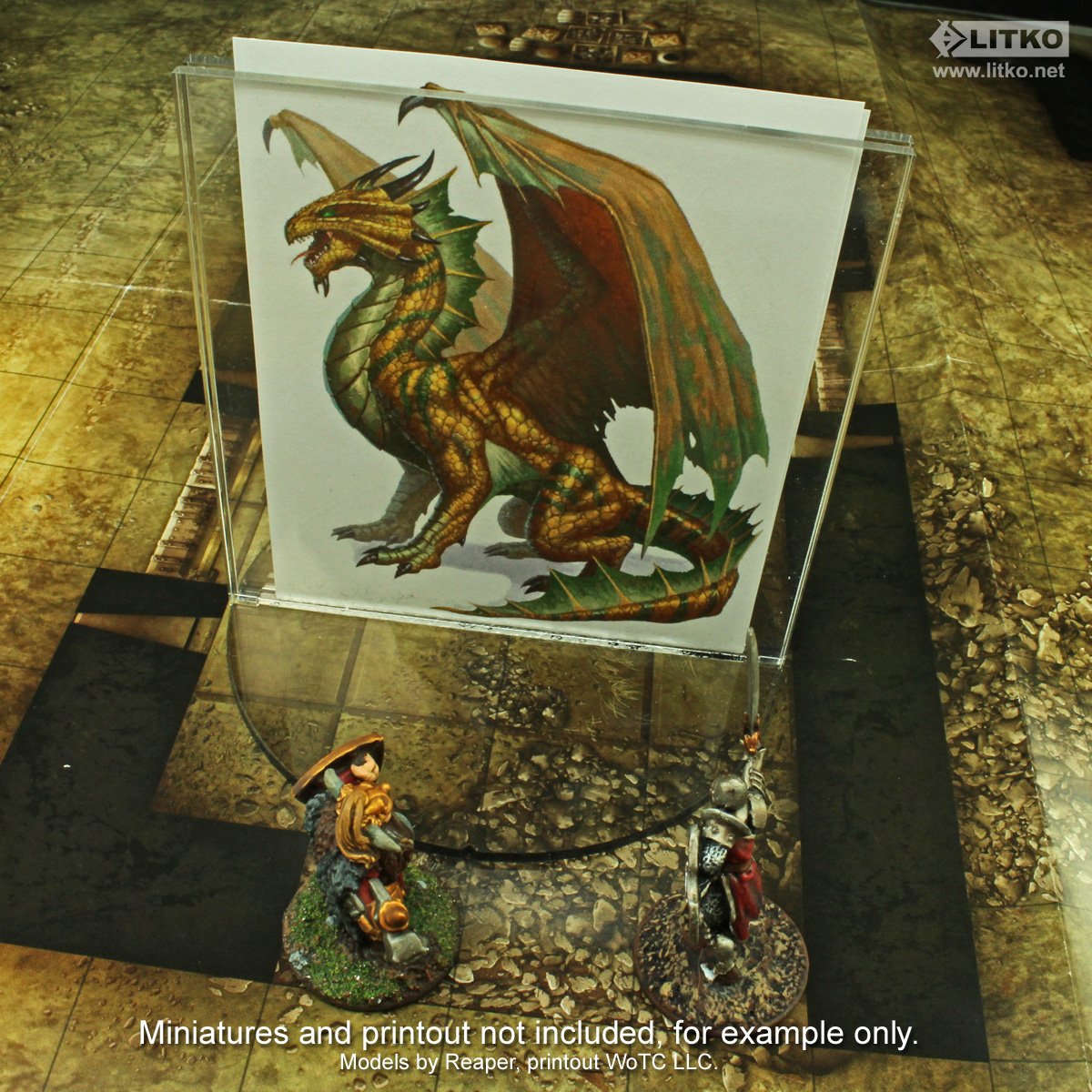 LITKO 4x4-Inch Round Paper Figure Holder - Game Card Stand & Miniature Counter Bases for Tabletop RPGs, Board Games, and Collectible Displays