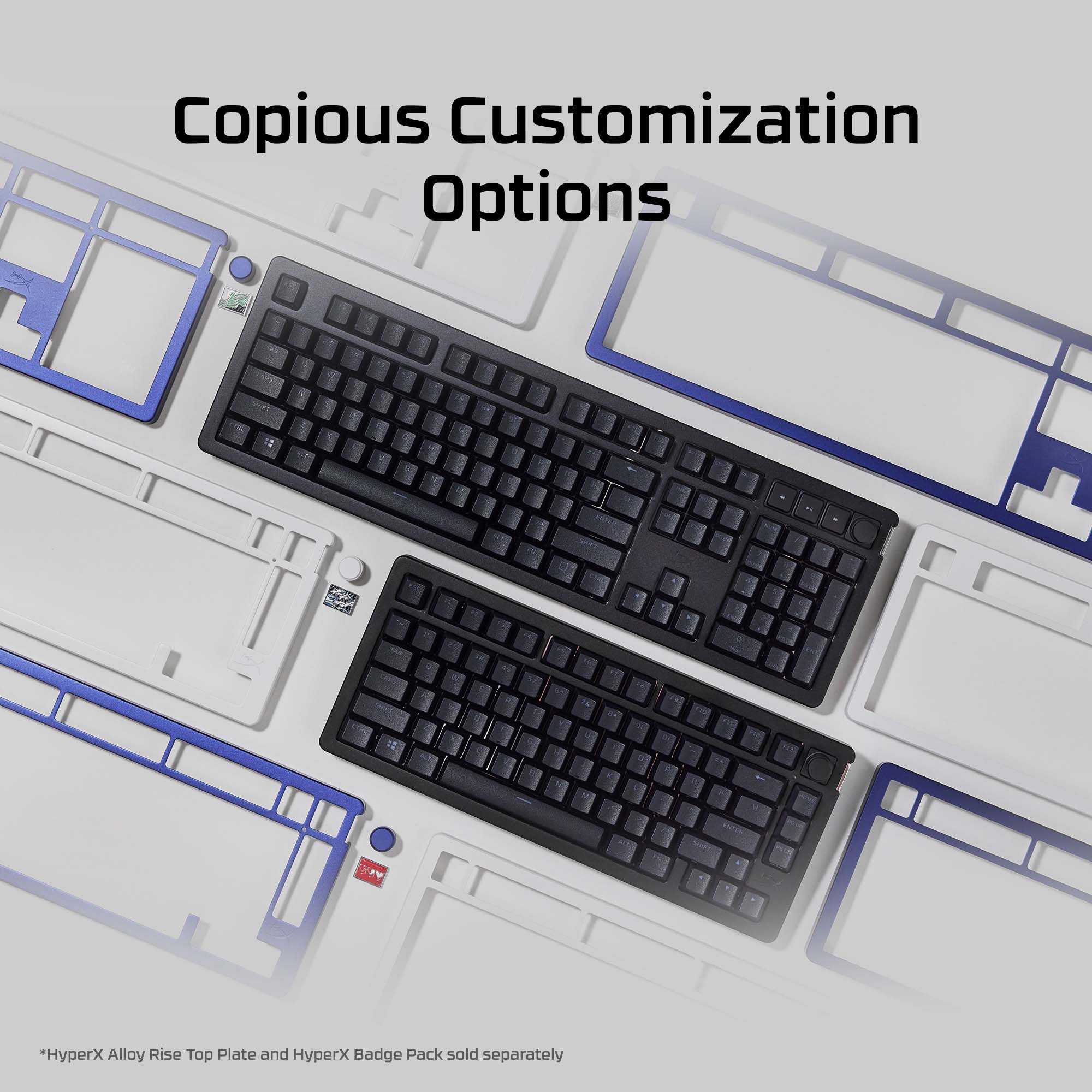 HyperX Alloy Rise 75% Compact Mechanical Gaming Keyboard - RGB Backlit, Anti-Ghosting, N-Key Rollover - Perfect for Esports, Streaming & Office Work
