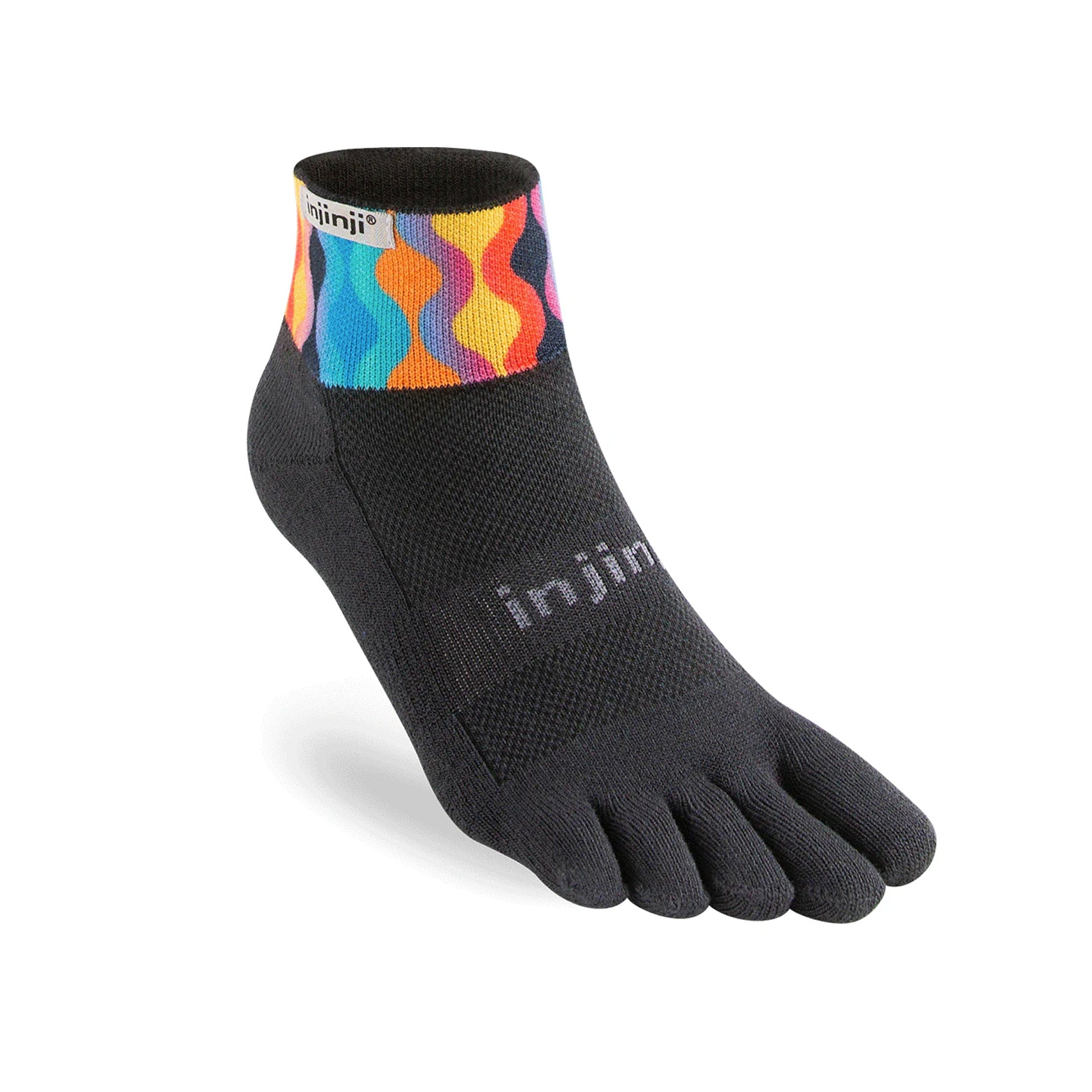 Unisex Injinji Trail Spectrum Midweight Mini Crew Socks - Toe Socks for Hiking, Running & Outdoor Activities - Breathable & Cushioned Performance Socks