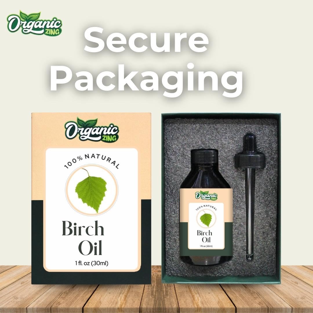 Organic Birch (Betula) Essential Oil - 100% Pure Natural Oil for Skin Care, Hair Growth & Aromatherapy | 30ml/1.01fl oz | Perfect for Massage, Diffusers & DIY Beauty Products