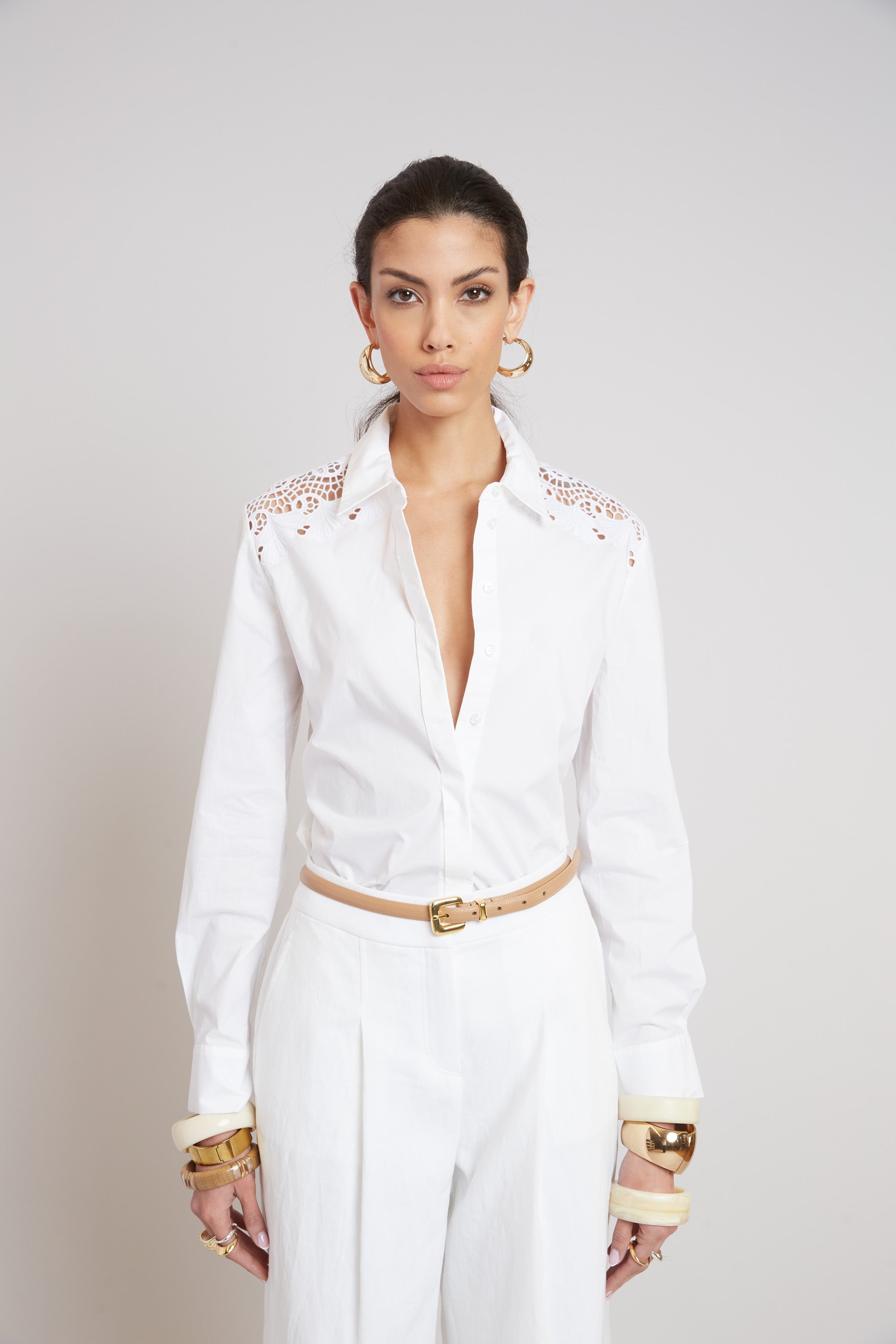 Embroidered Cotton Shirt for Men & Women - Soft Breathable Casual Button Down Shirt - Perfect for Office, Travel and Outdoor Activities