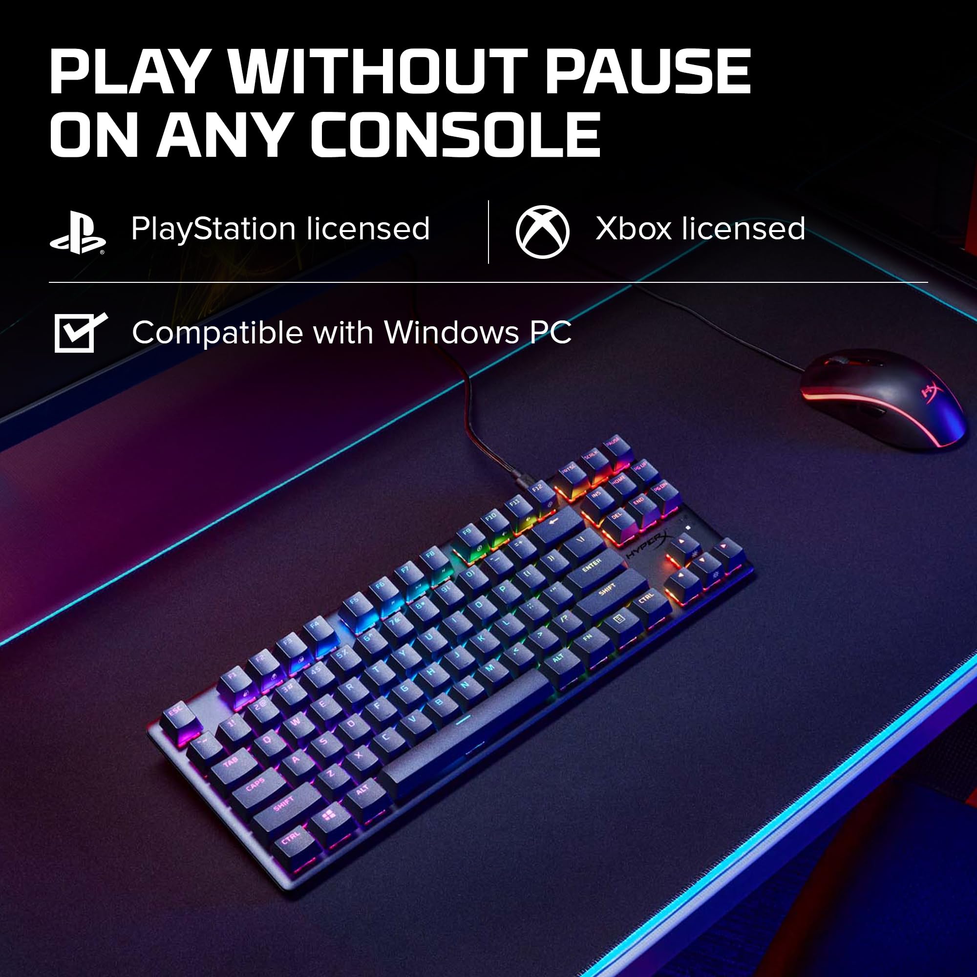HyperX Alloy Origins Core PBT Mechanical Gaming Keyboard - RGB, Compact & Durable for Esports & Office