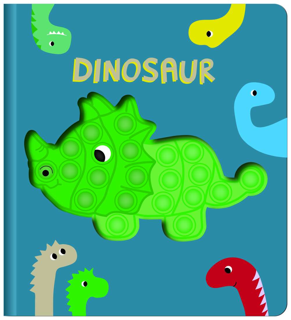 Dinosaur Bubble Pops Board Book - Fun Sensory Toy for Kids, Interactive Popping Activity for Stress Relief & Learning | Perfect for Toddler Playtime, Autism Therapy & Classroom Activities