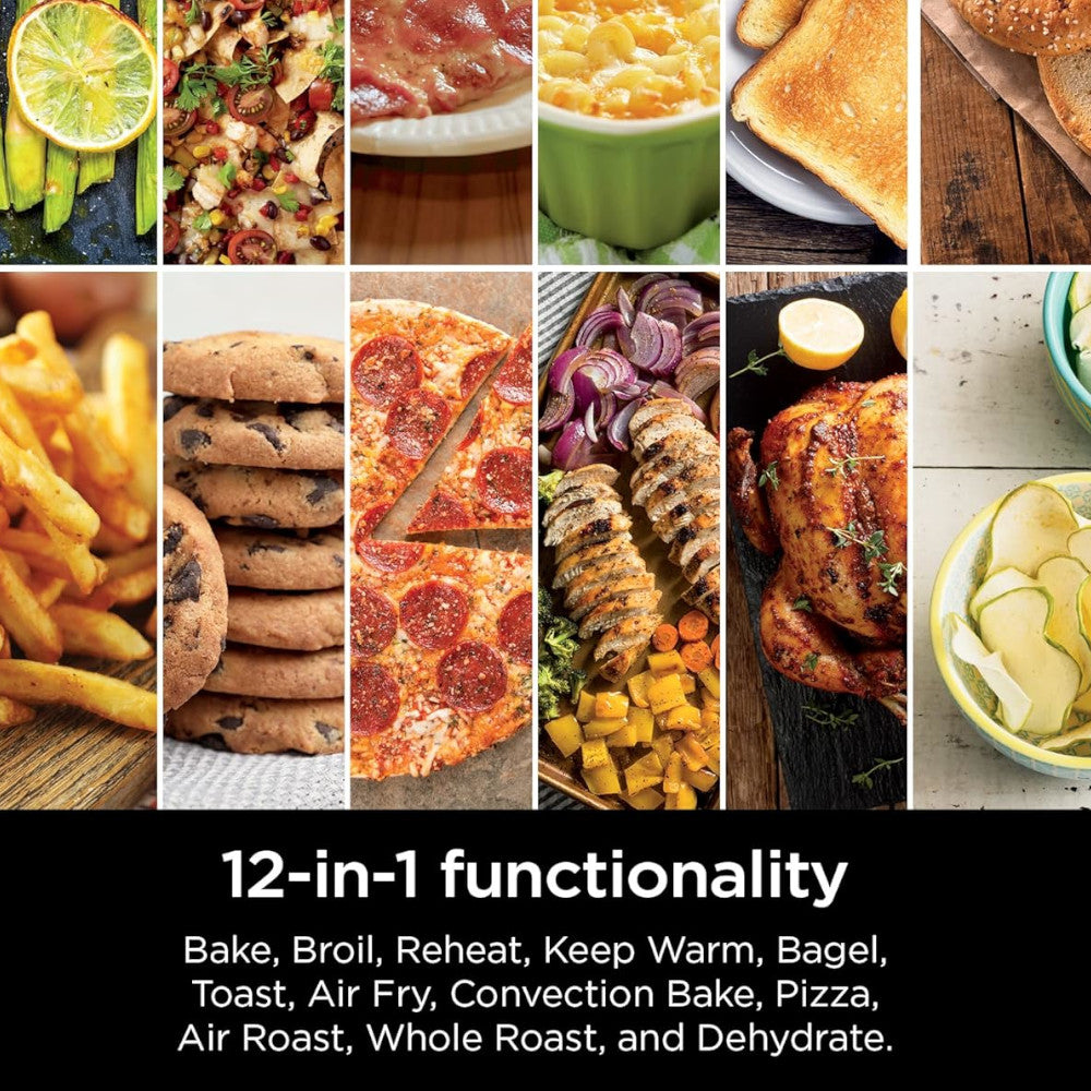 NINJA DCT401 12-in-1 Double Oven with FlexDoor, FlavorSeal & Smart Finish - Certified Refurbished with Home Essentials Warranty - Perfect for Baking, Roasting & Air Frying in Your Kitchen