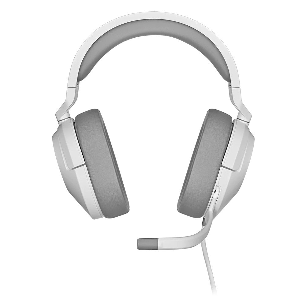 Corsair HS55 Stereo Gaming Headset - Lightweight Comfort, Crystal Clear Sound, Multi-Platform Compatibility for PC, PS5, Xbox - Perfect for Competitive Gaming & Streaming (White)