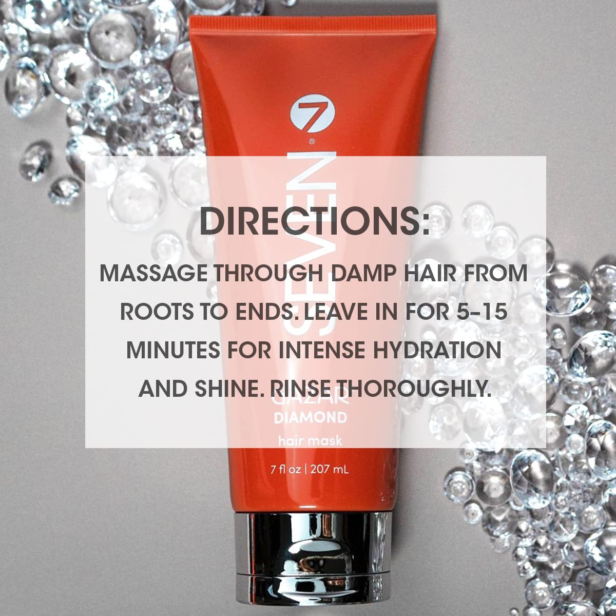 SEVEN Haircare Gazar Diamond Hair Mask - Deep Conditioning Treatment for Women & Men | Hydrating & Shining with Honey & Green Tea | Sulfate & Paraben Free | Cruelty Free | Made in USA | Perfect for Dry, Damaged Hair & Salon-Quality Results at Home
