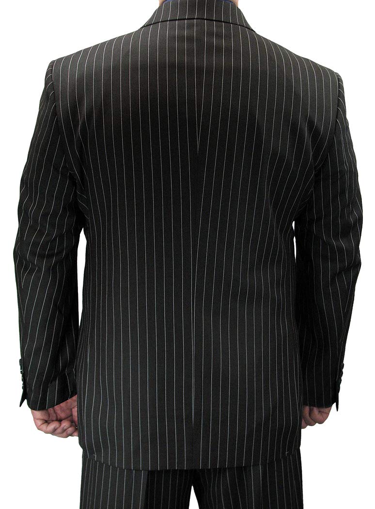 Premium 2-Piece Men's Double Breasted Pinstripe Suit Set with Free Socks - Formal Business Attire for Weddings, Office & Special Occasions