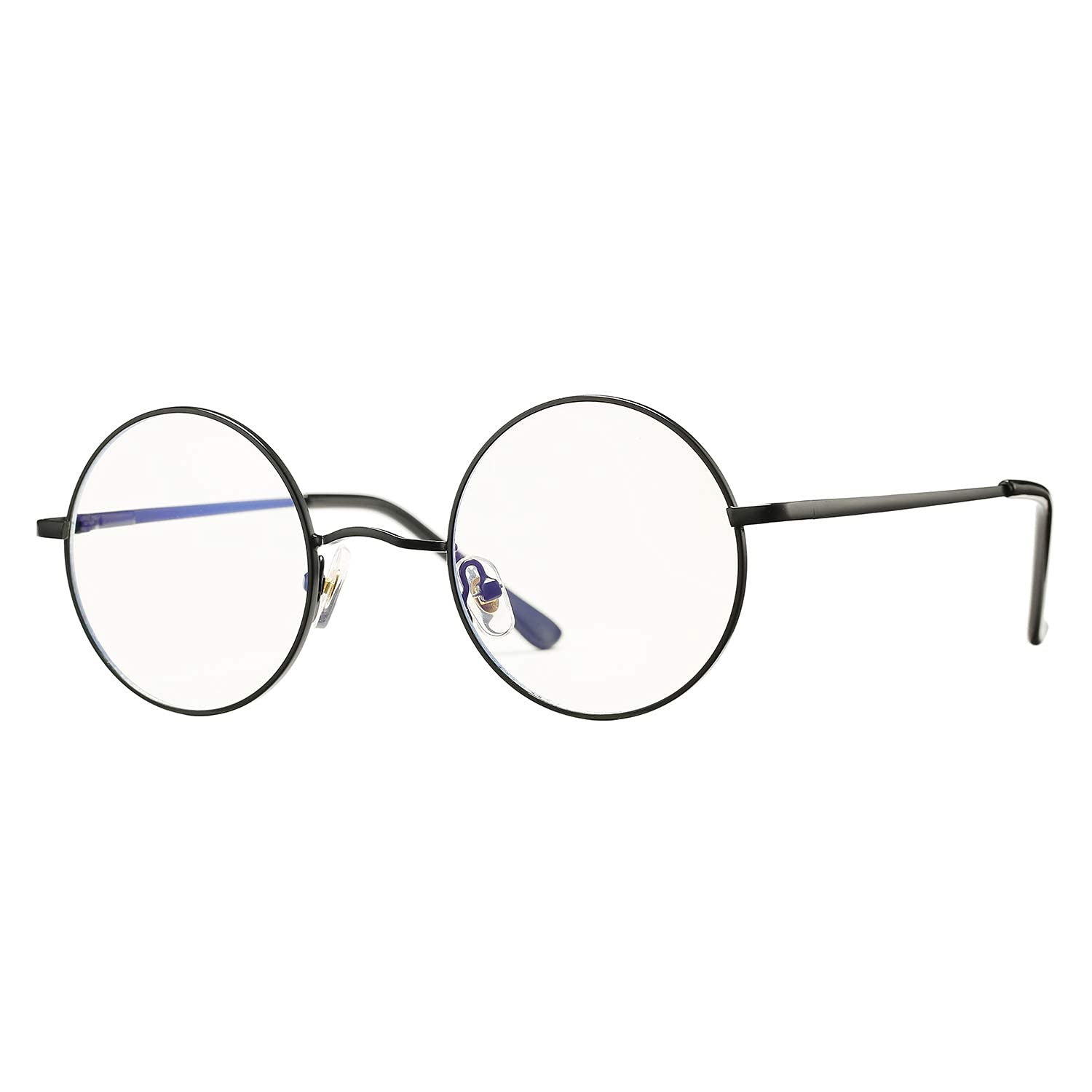 Acme Blue Light Blocking Glasses - Retro Round Metal Frame for Men & Women - Computer & Gaming Eyewear - Reduce Eye Strain for Office Work & Screen Time