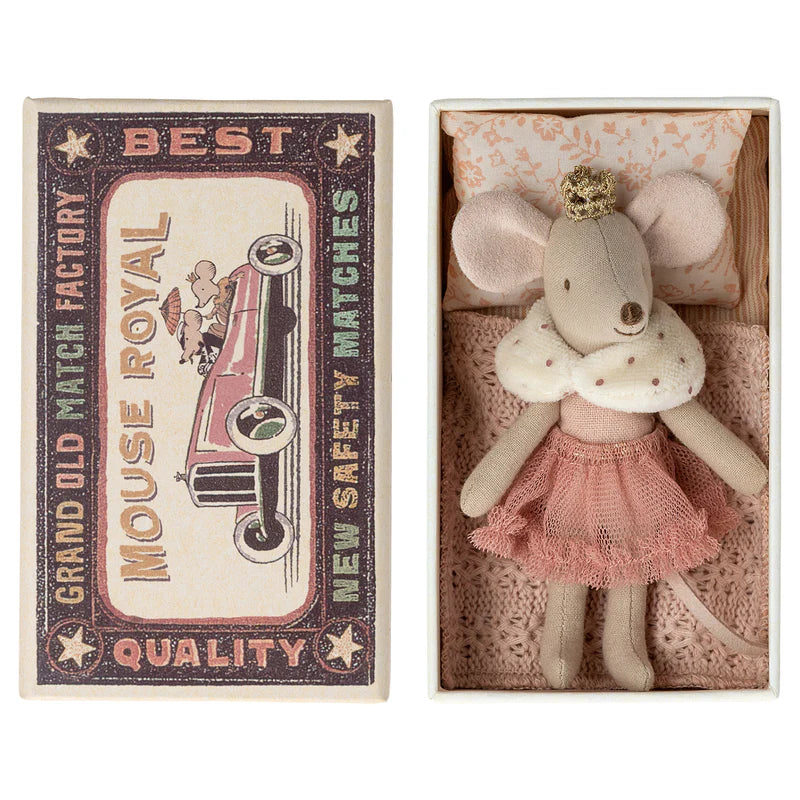 Maigle Matchbox Mouse Royal - Miniature Collectible Toy for Kids & Adults - Perfect for Dollhouse Decor, Gift Giving & Pretend Play