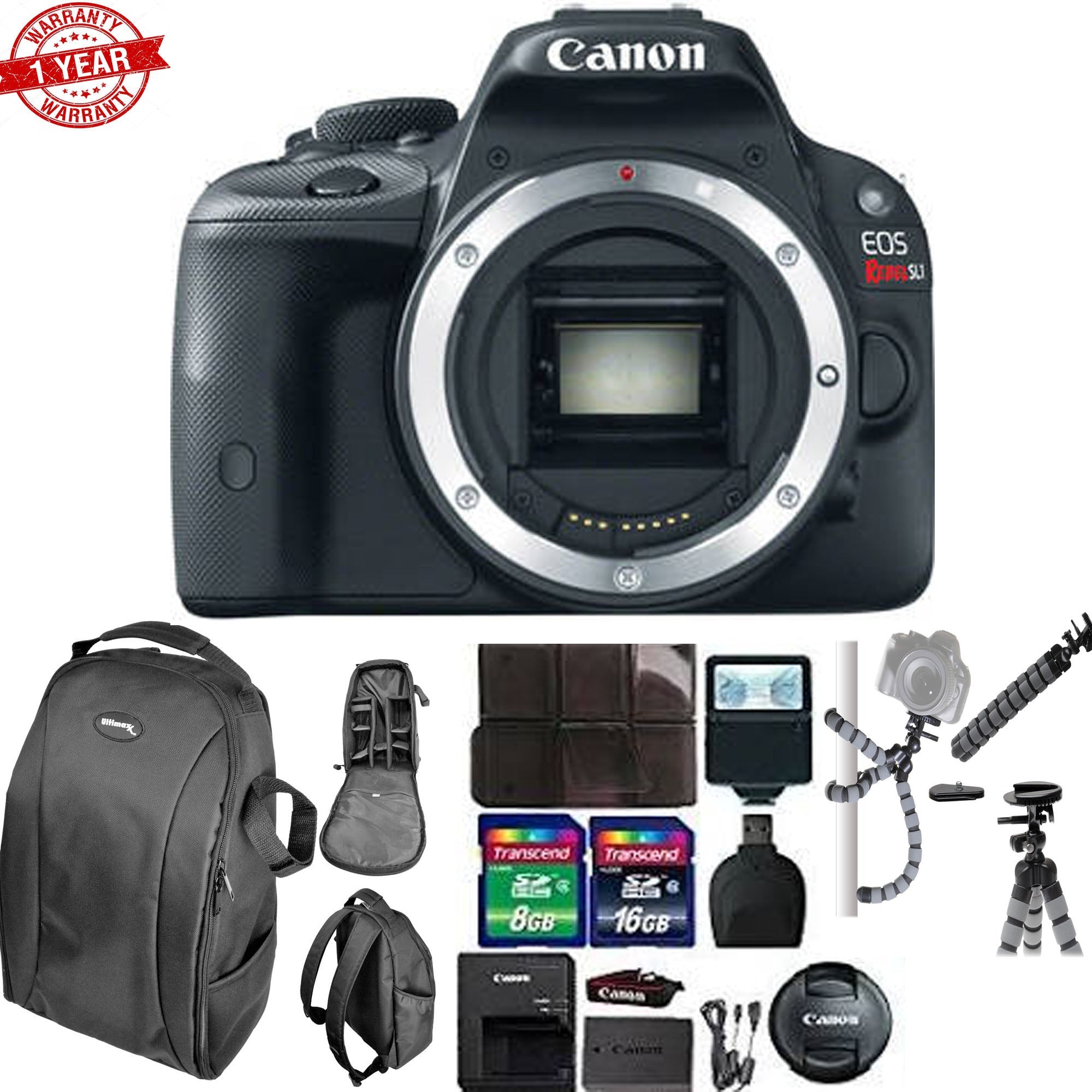 Canon EOS Rebel SL1/250D (SL3) DSLR Camera Bundle with 32GB Memory Card - Perfect for Travel Photography, Vlogging & Family Events