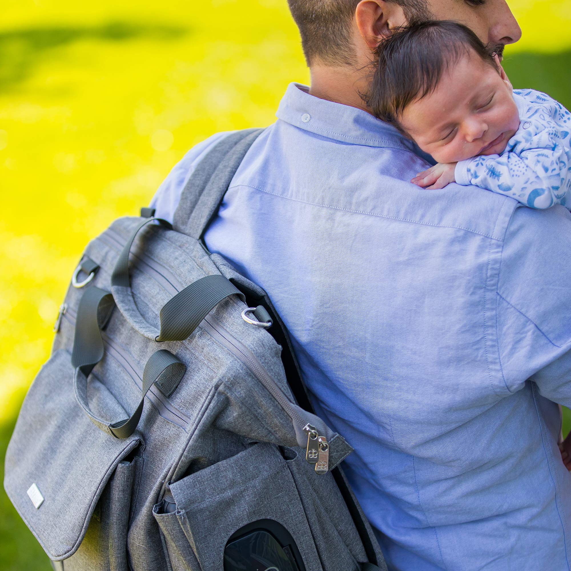 bblüv - Metrö Convertible Diaper Backpack | Stylish & Functional Baby Bag for Travel, Daycare & On-the-Go Parents | Waterproof & Spacious Diaper Tote with Changing Station