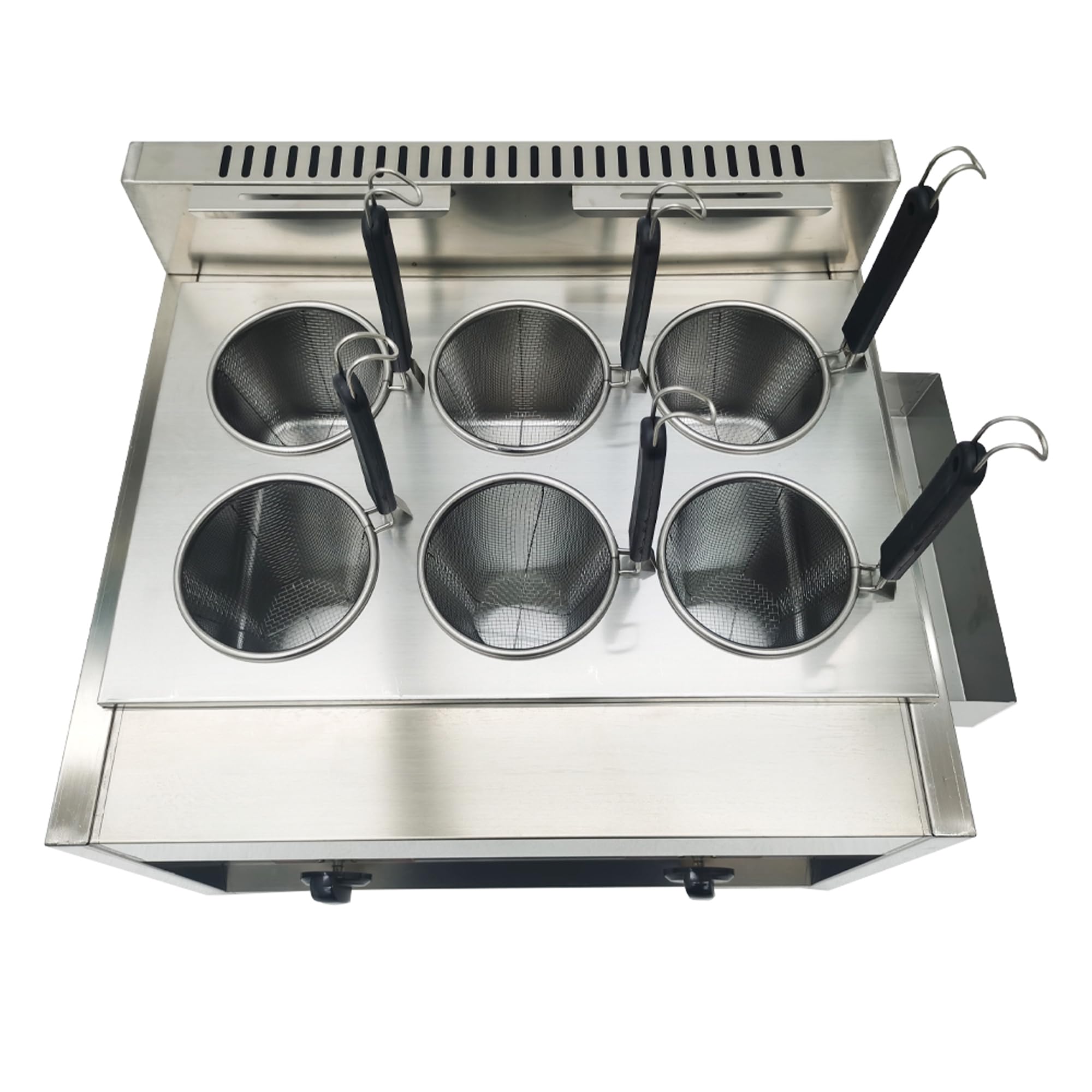 Commercial 6-Hole Pasta Cooking Machine with Noodle Filter - TECHTONGDA LP Gas Table Top Noodle Cooker for Macaroni, Dumplings & Vegetables | Perfect for Restaurants, Hotels & Catering Businesses