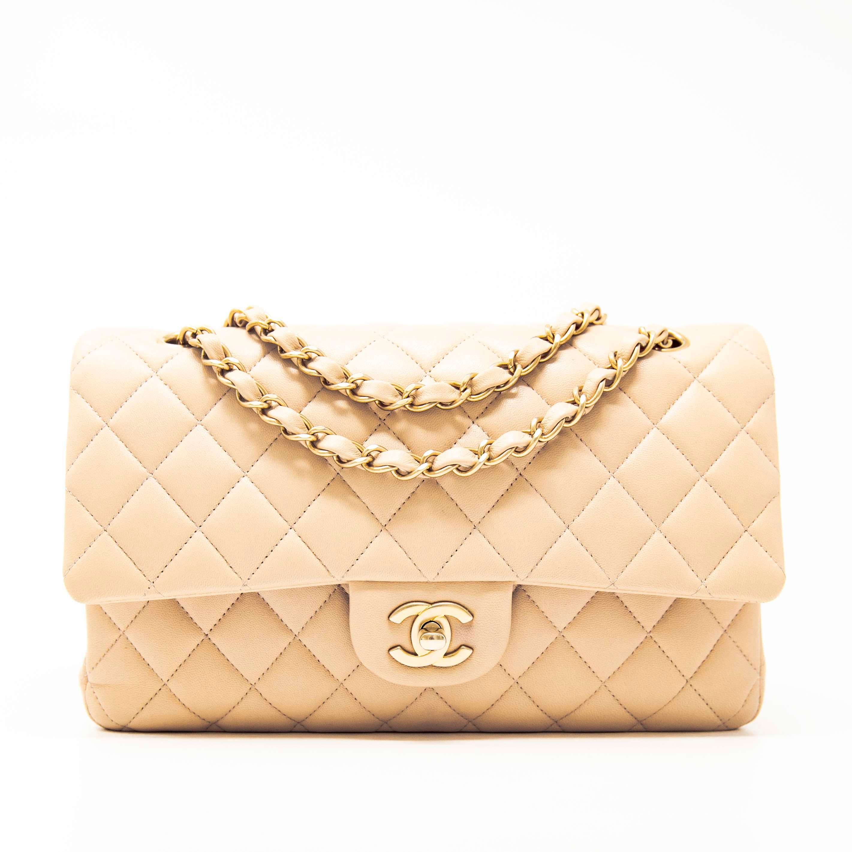 Chanel Beige Medium Classic Flap Bag - Timeless Luxury Handbag for Women | Perfect for Work, Evening Events & Everyday Elegance
