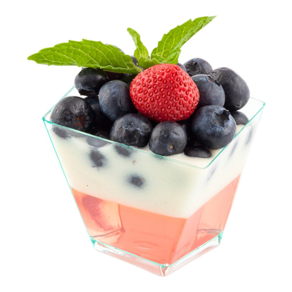 2 oz Disposable Mini Dessert Cups - 100-Pack Durable Seagreen Plastic Serving Dishes for Parties, Weddings & Catering | Perfect for Drinks, Desserts, Samples & Appetizers | Eco-Friendly Partyware & Event Supplies