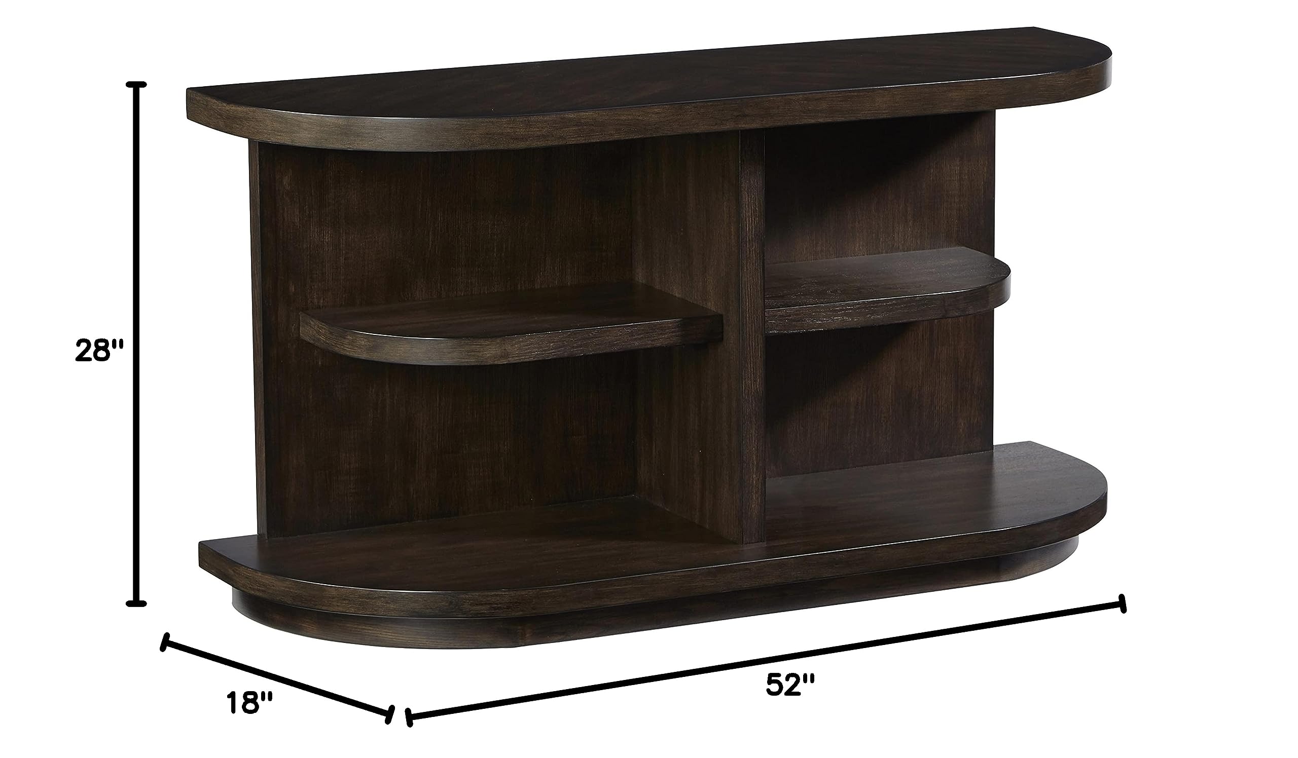 Progressive Furniture Augustine Sofa Console Table - Sepia Brown Finish for Living Room, Entryway & Hallway Decor