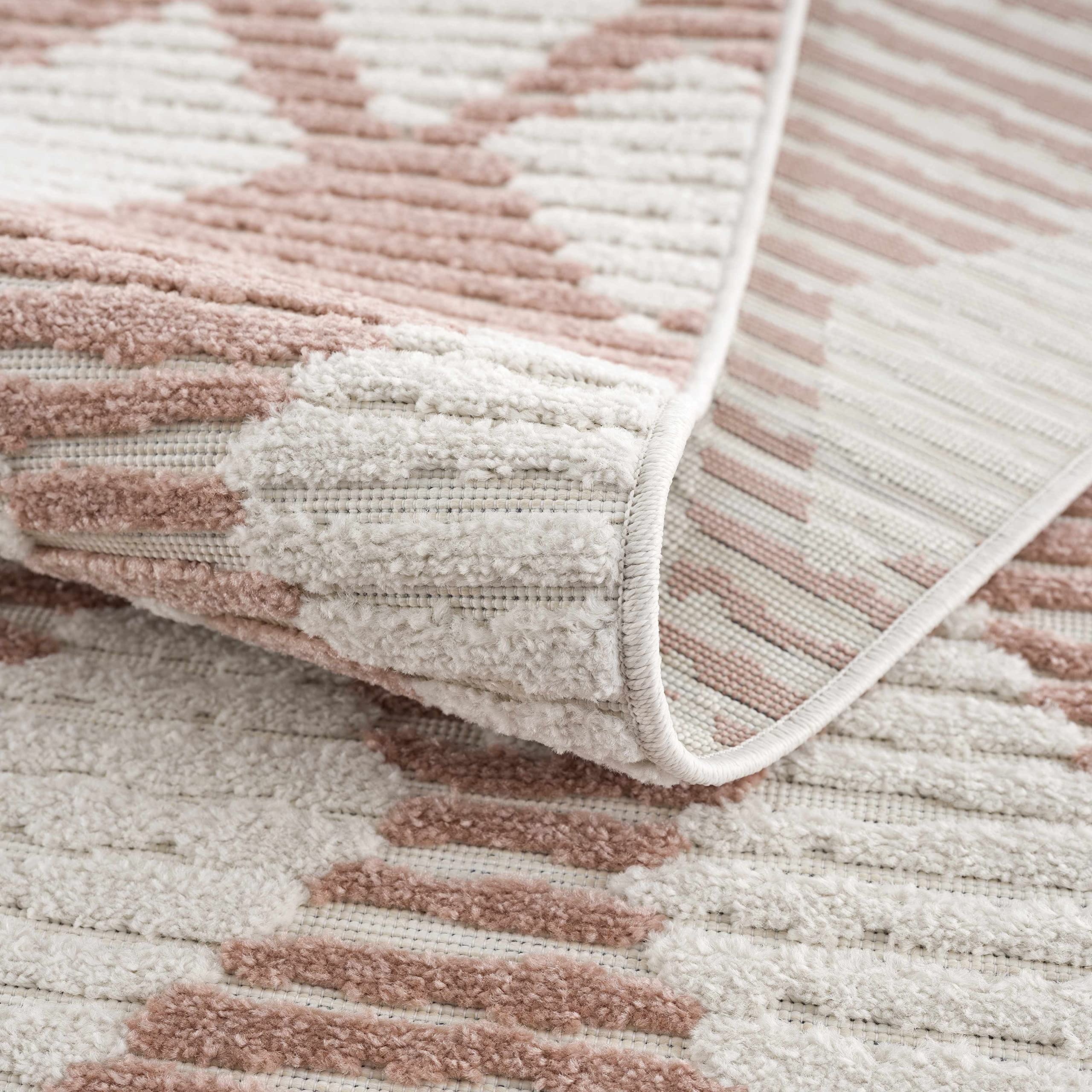 Premium Hauteloom Mansilingan Area Rug for Living Room, Bedroom & Outdoor Patio - Soft Beige & Brown Design - 6'7