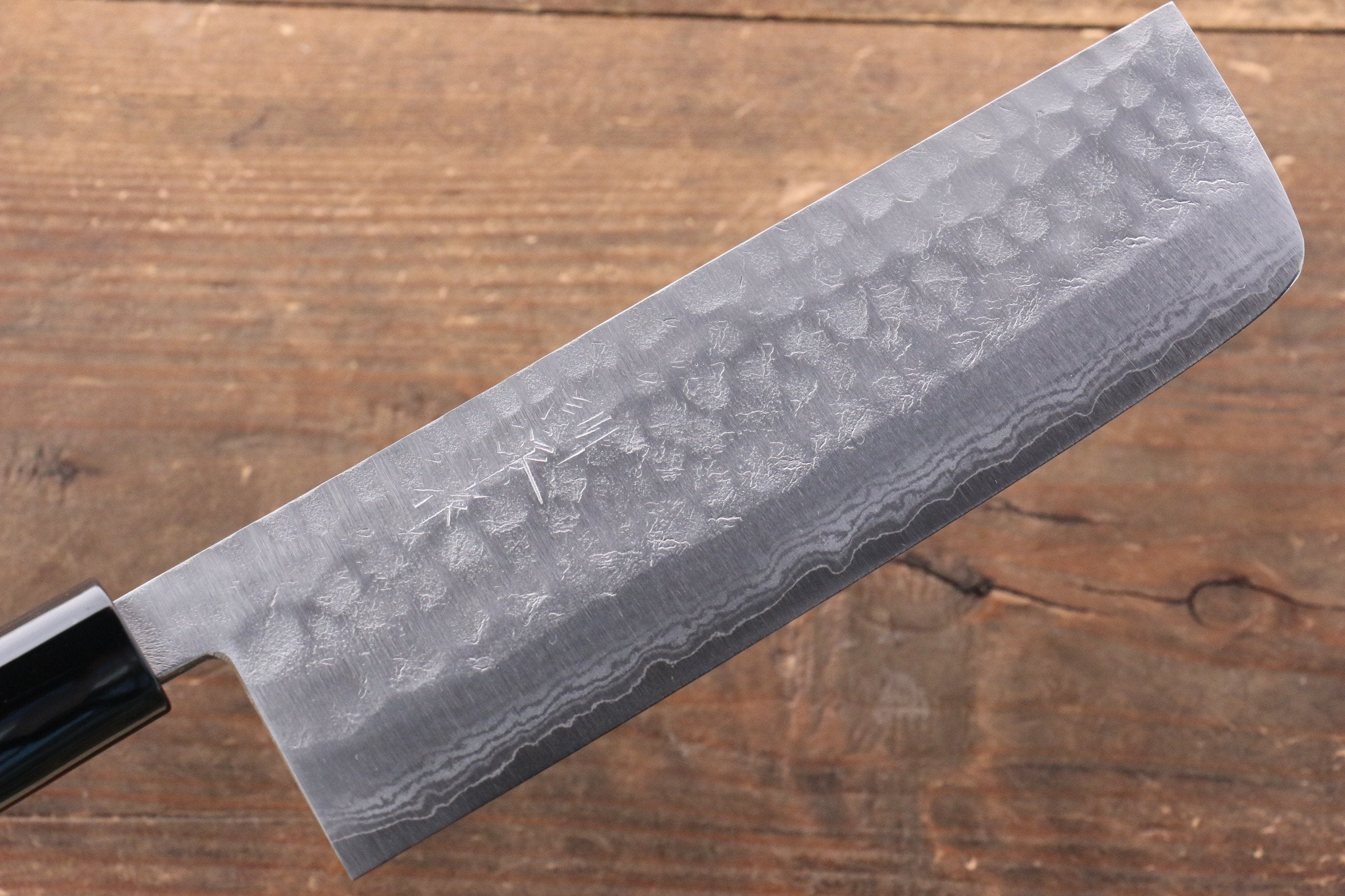 Premium Kunihira Tanryu VG1 Damascus Nakiri Knife 165mm - Japanese Chef Knife with Walnut Handle for Professional Chefs & Home Cooking - Perfect for Slicing Vegetables, Herbs & Sushi Prep