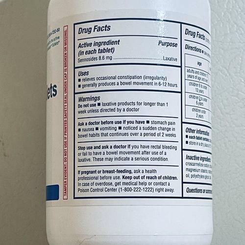 MAJOR Senna Tablets 8.6 mg | 1000 Count Natural Vegetable Laxative for Gentle Digestion Support | Constipation Relief & Colon Cleanse | Herbal Supplement for Adults