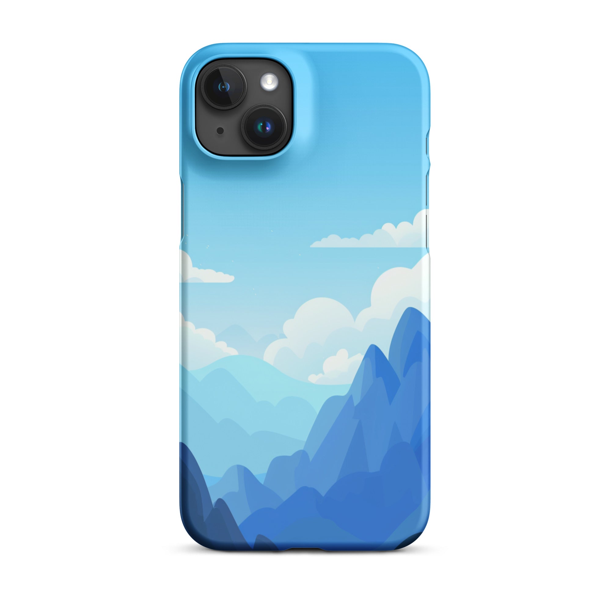Premium Blue Mountain Snap Case for iPhone 14/13/12/11 Pro Max - Slim Protective Phone Cover with Shock Absorption | Perfect for Outdoor Adventures & Daily Use