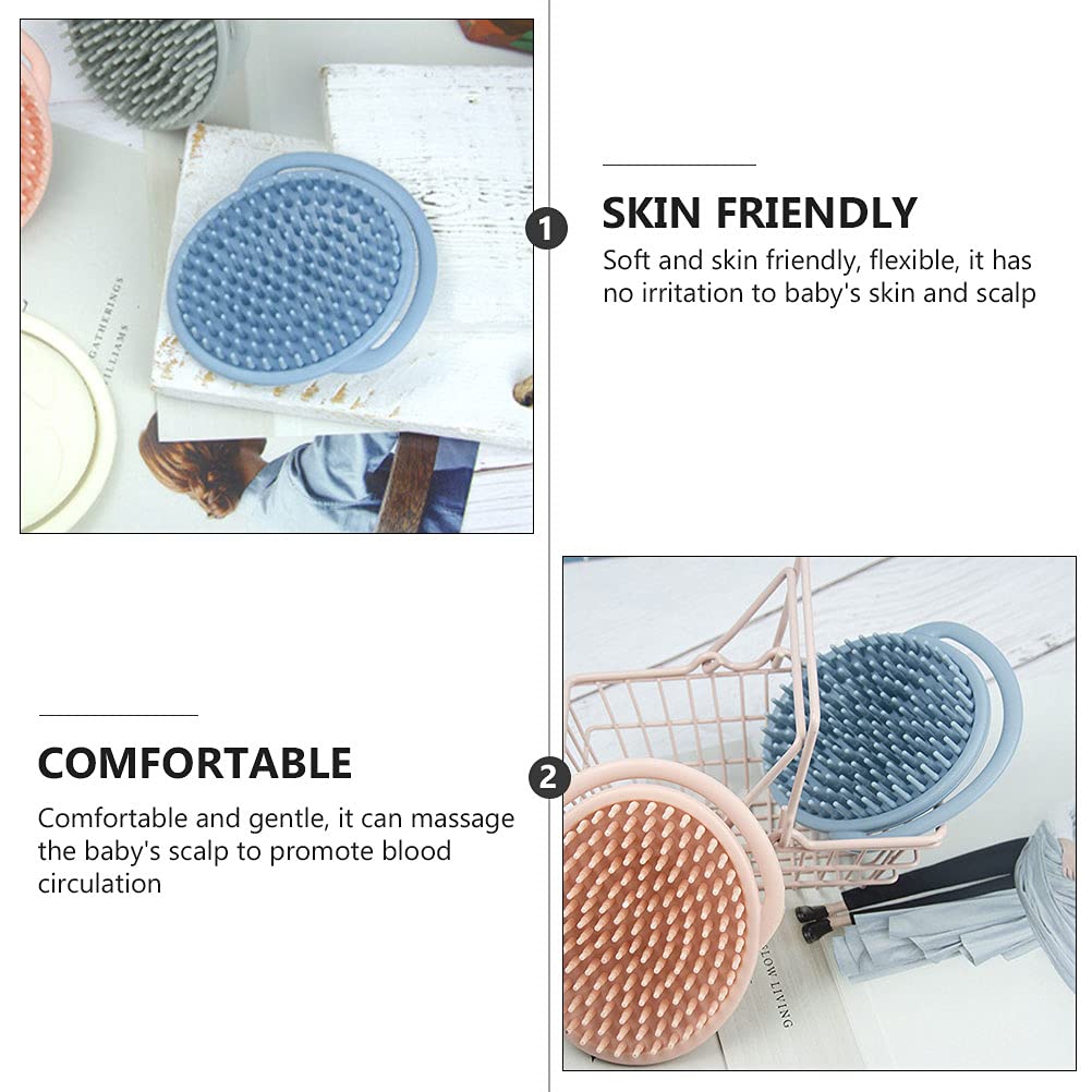 Baby Hair Scalp Massager - Soft Silicone Shampoo Brush for Infants & Toddlers - Gentle Bath Brush for Newborns - Perfect for Cradle Cap Care & Relaxing Head Massage During Bath Time
