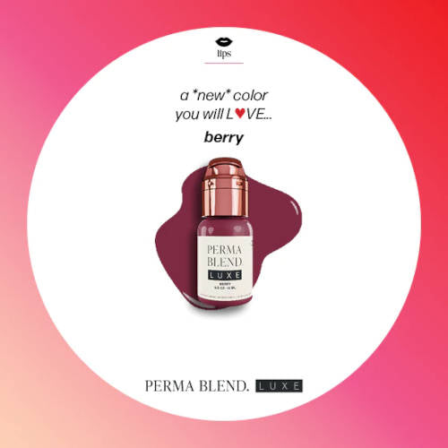 Perma Blend Luxe Berry Pigment - Professional Tattoo Ink for Vibrant & Long-Lasting Body Art - Perfect for Tattoo Artists & Permanent Makeup