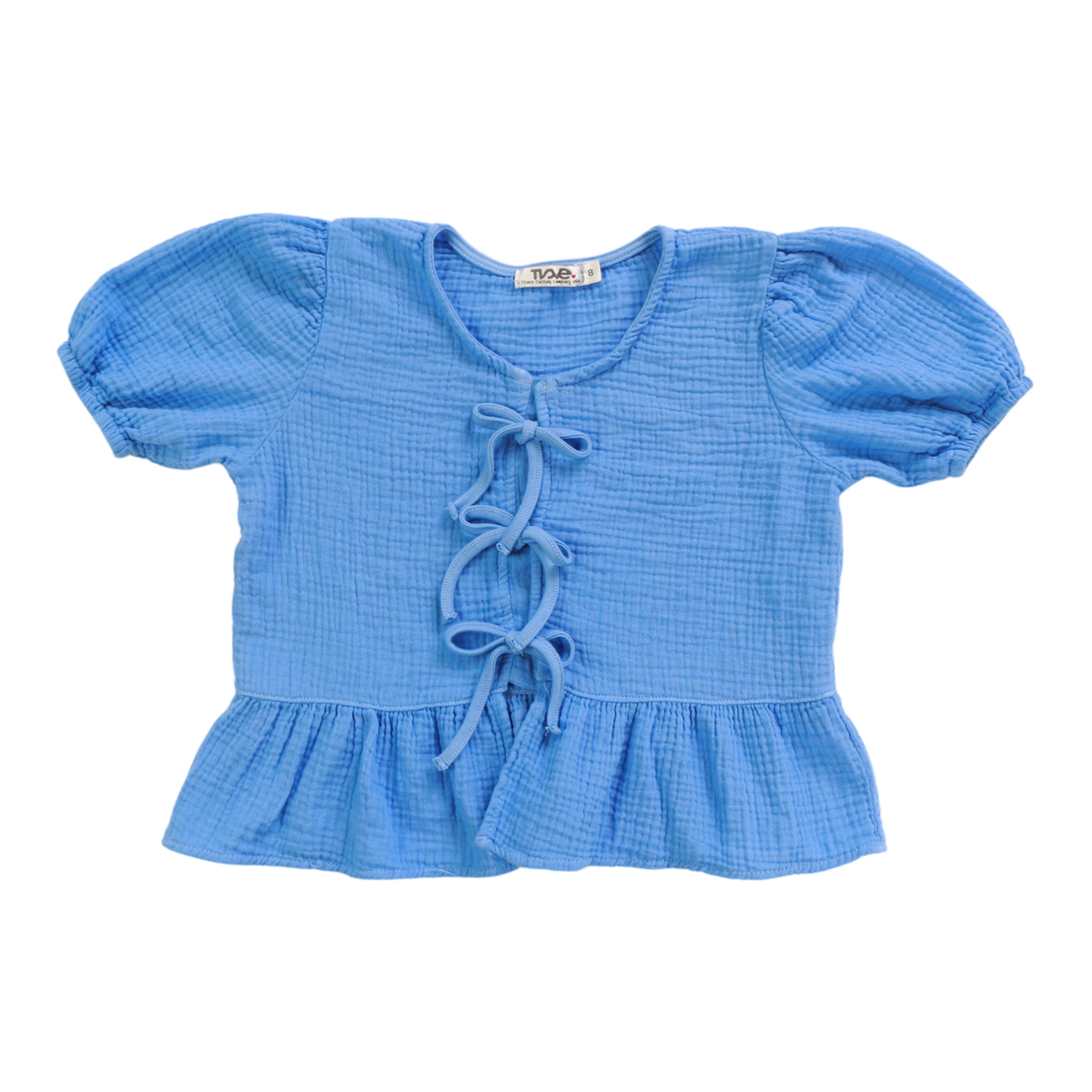T2Love Women's Puff Sleeve Blouse with Bow Tie Front - Elegant Office Wear & Casual Chic Outfit for Work and Dating