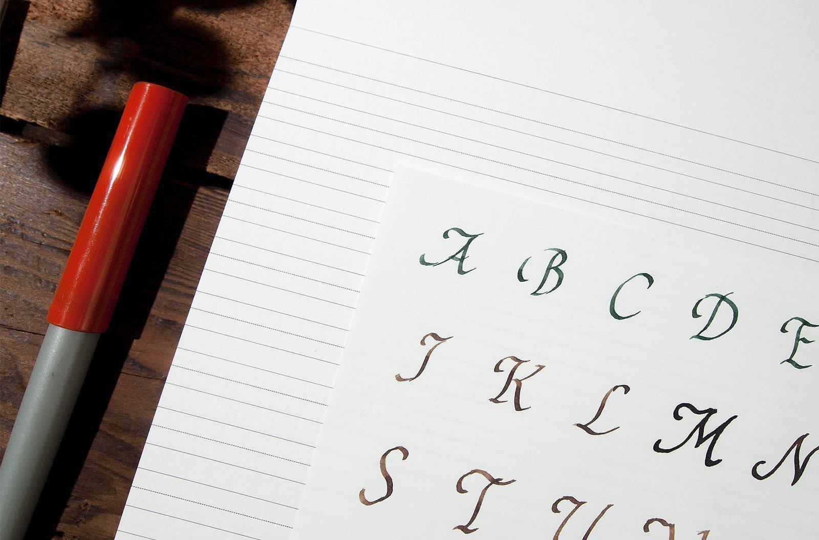 Calligraphy Practice Notebook - Blank Writing Journal for Hand Lettering, Brush Pen & Ink Art - Perfect for Beginners, Artists & Calligraphy Enthusiasts - Ideal for Wedding Invitations, Greeting Cards & DIY Projects