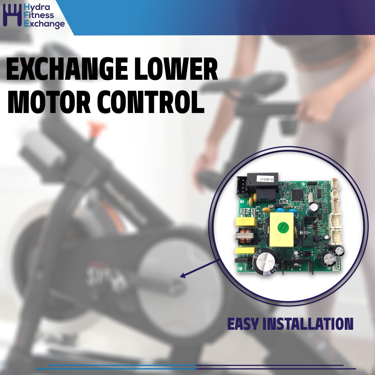 H.F Exchange Lower Motor Control Board Controller 412766 - Compatible with Stationary Exercise Bike Parts - Perfect for Gym Equipment Repair & Home Workout Maintenance