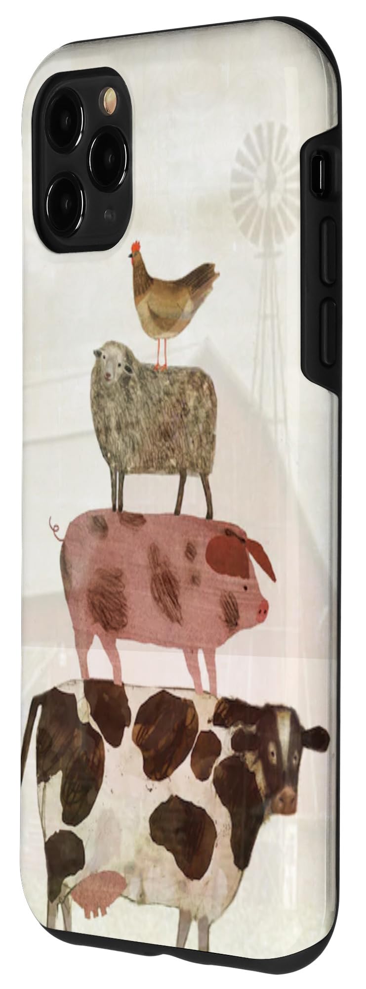 iPhone 11 Pro Max Case - Farm Animals & Rustic Barn Design with Cow, Pig, Sheep & Chicken - Perfect for Country Lovers & Outdoor Enthusiasts