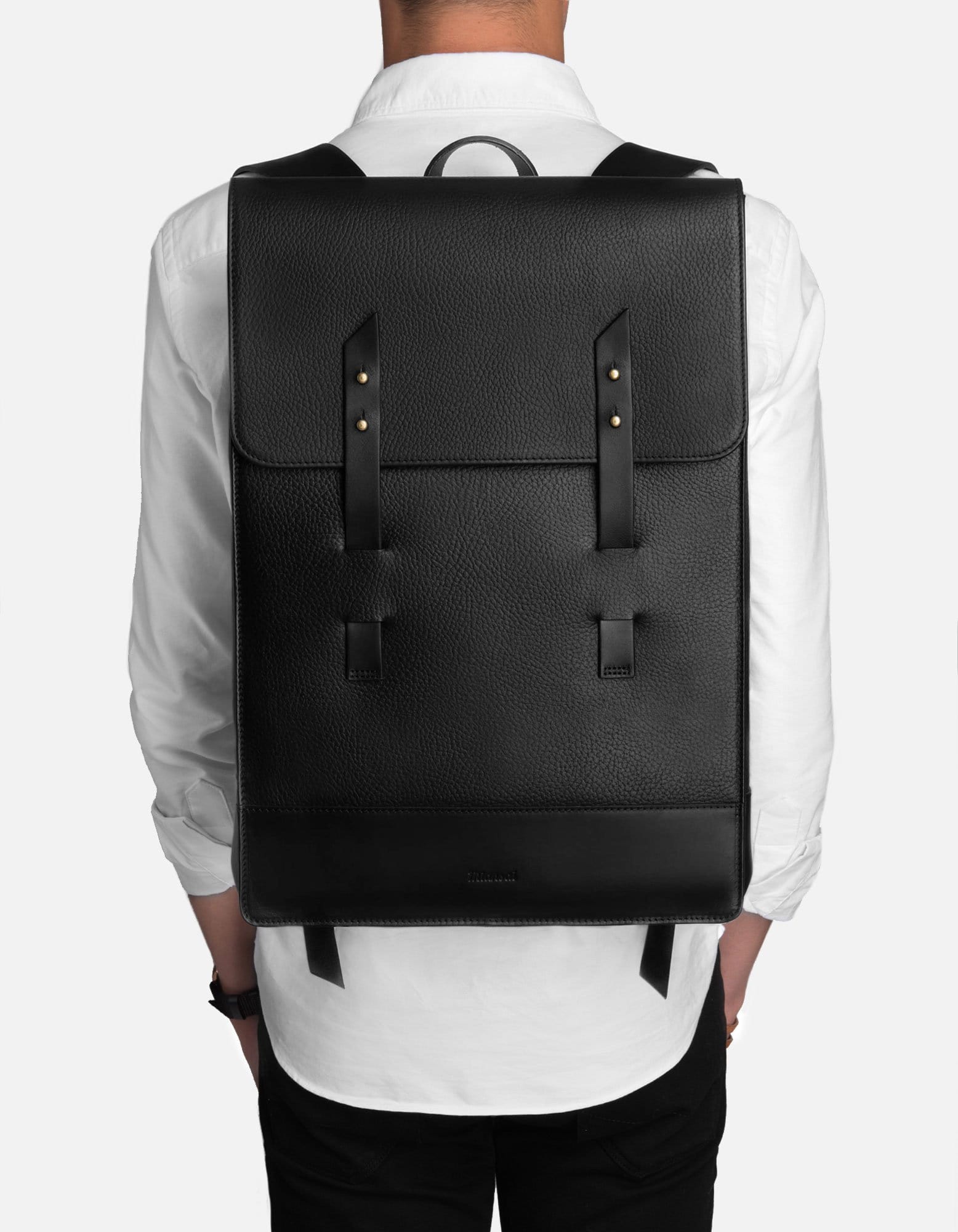 Premium Textured Black Harbour Rucksack - Durable Waterproof Backpack for Travel, Hiking & Daily Commute