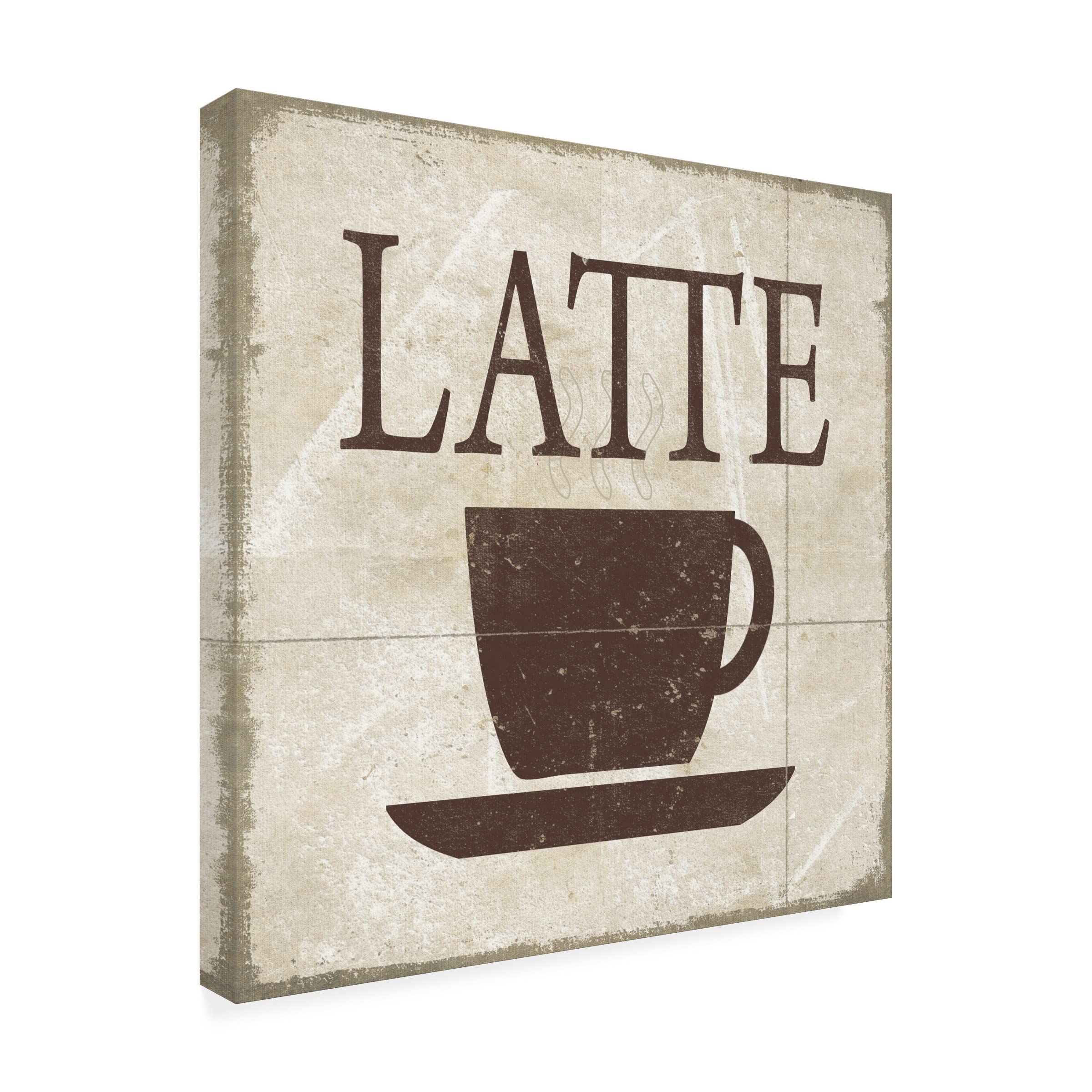 Trademark Fine Art 'Simply Coffee IV' Canvas Wall Art by Alonzo Saunders - Modern Home Decor for Living Room, Bedroom & Office