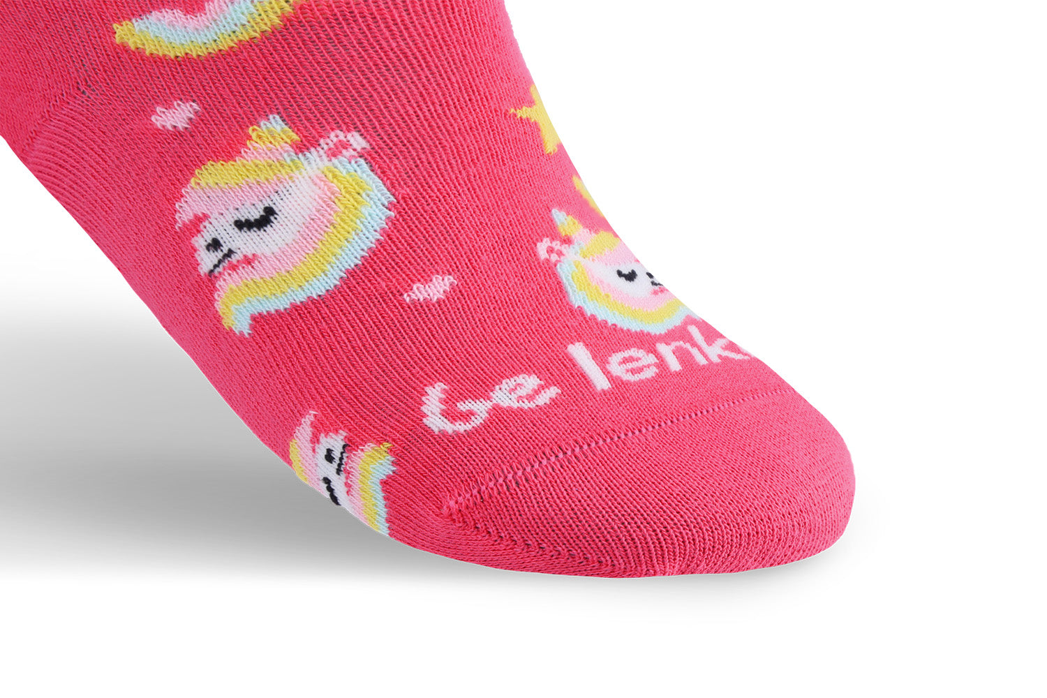 Lenka Kids Barefoot Socks - Crew Unicorn Bubblegum Pink for Girls - Perfect for Indoor Play, Yoga & Sensory Development