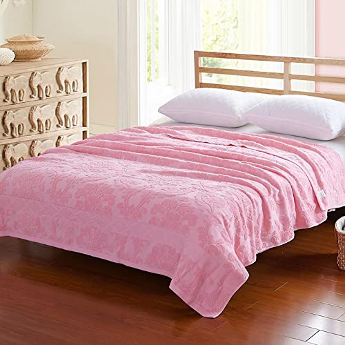 Luxury Korean Mink Fleece Blanket - Queen Size Soft Warm for Bed & Couch