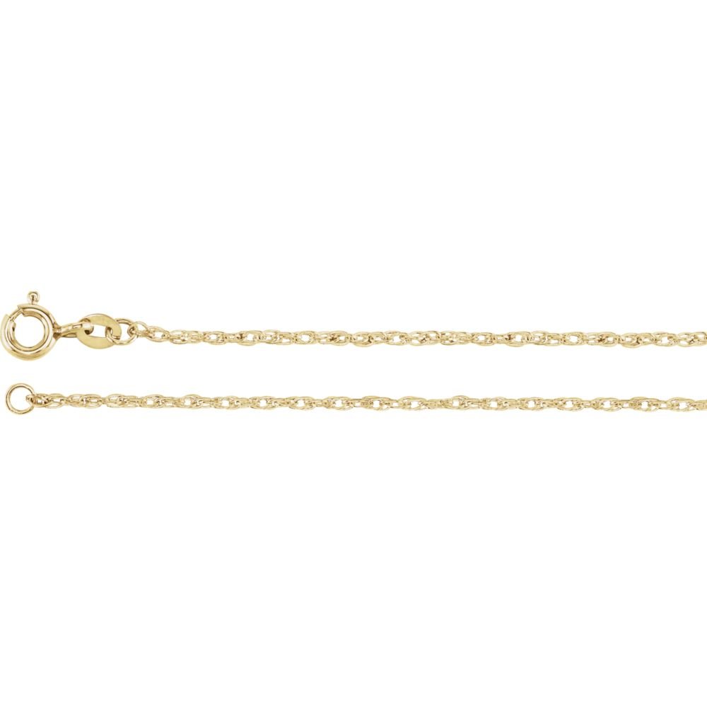 14K Yellow Gold Filled 1.25mm Rope Chain Necklace for Women - Dainty & Elegant Jewelry for Everyday Wear, Layering, and Gifts