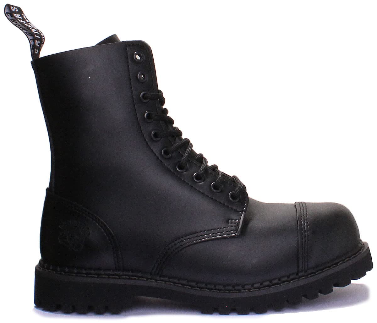 Men's Work Boots with Steel Toe - Heavy Duty Slip Resistant Grinder Boots for Construction & Outdoor Work