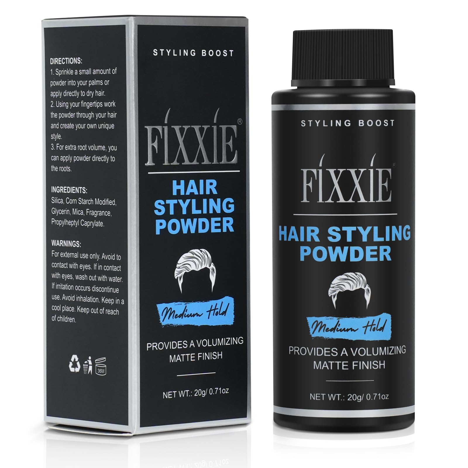 Strong Hold Hair Styling Powder for Men - 20g Volumizing & Texturizing Powder for Natural Matte Look | Adds Instant Volume & Texture for Thin Hair, Fine Hair & Bald Spots | Perfect for Daily Styling, Special Occasions & Professional Looks