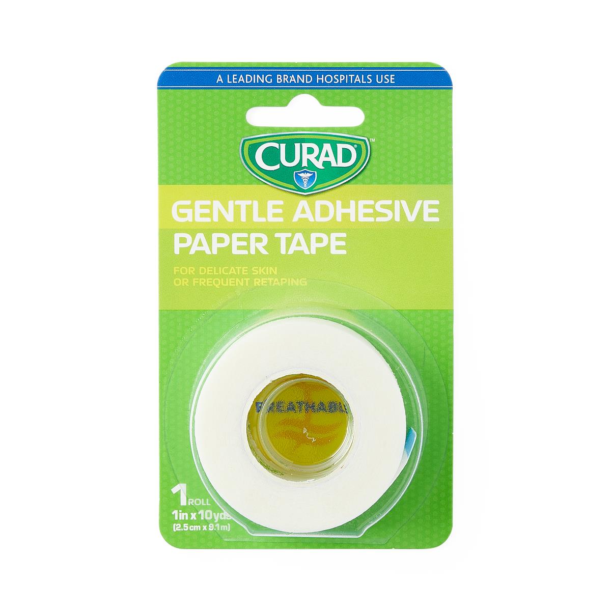 CURAD Sensitive Paper Adhesive Tape - Hypoallergenic Medical Tape for Wounds & Sensitive Skin | First Aid, Bandage Securing, Nursing Care, Crafting & Office Use