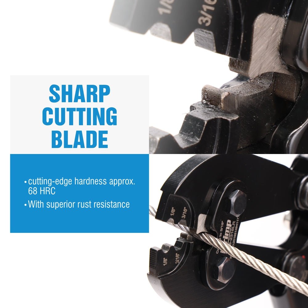 IWS 2316LR 22 Inch Stainless Steel Swage Stud Crimper Tool for 1/8