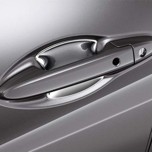 Chrome Door Handle Protectors - Anti-Scratch Car Door Edge Guards for Vehicles (Set of 4) - Perfect for SUVs, Sedans, Trucks to Prevent Dings and Scratches in Parking Lots