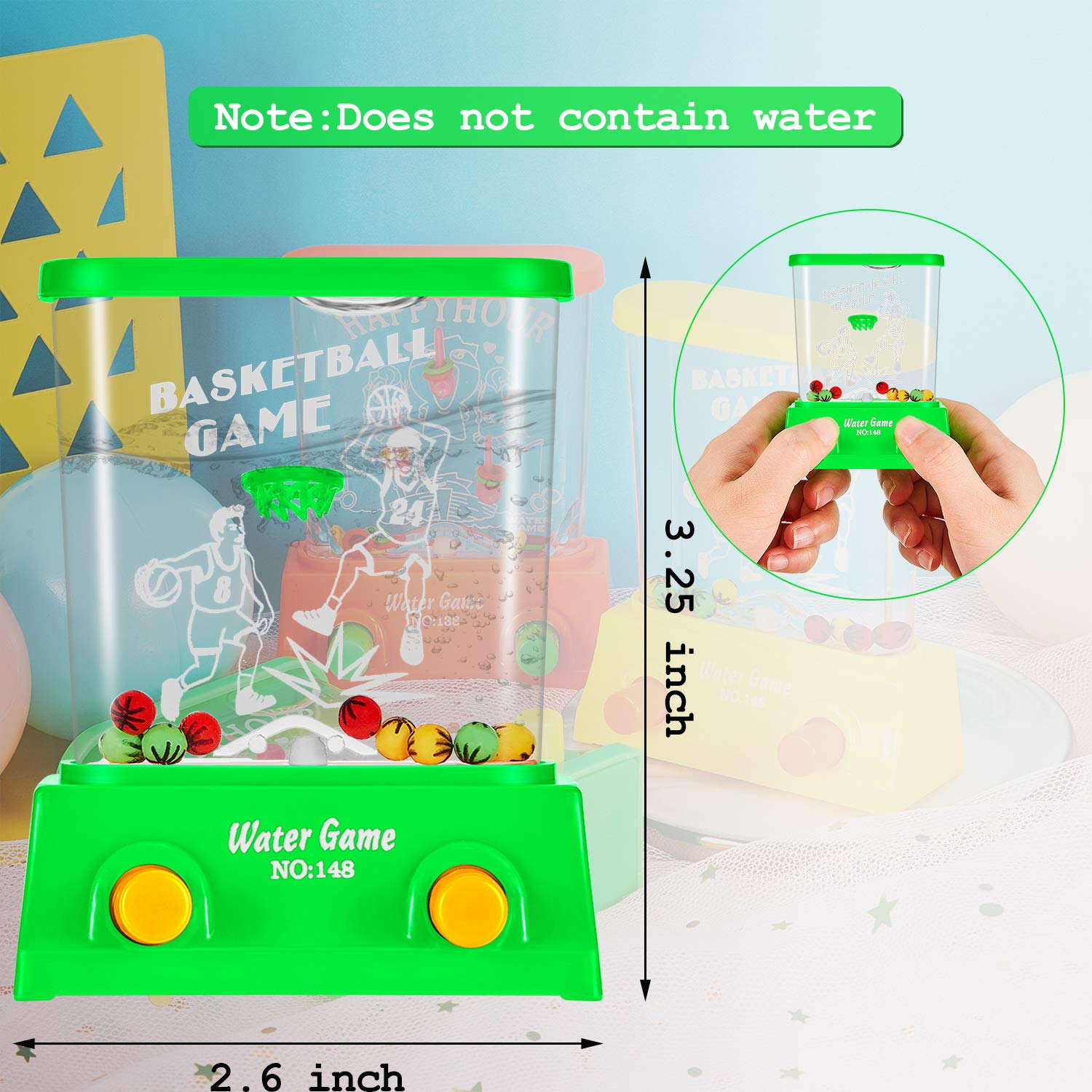 Sumind Handheld Water Ring Toss Game - Mini Arcade Water Table for Kids, Beach Toys, Pool Party & Outdoor Fun - Retro Water Game for Family Entertainment (Random Colors, Water Not Included)
