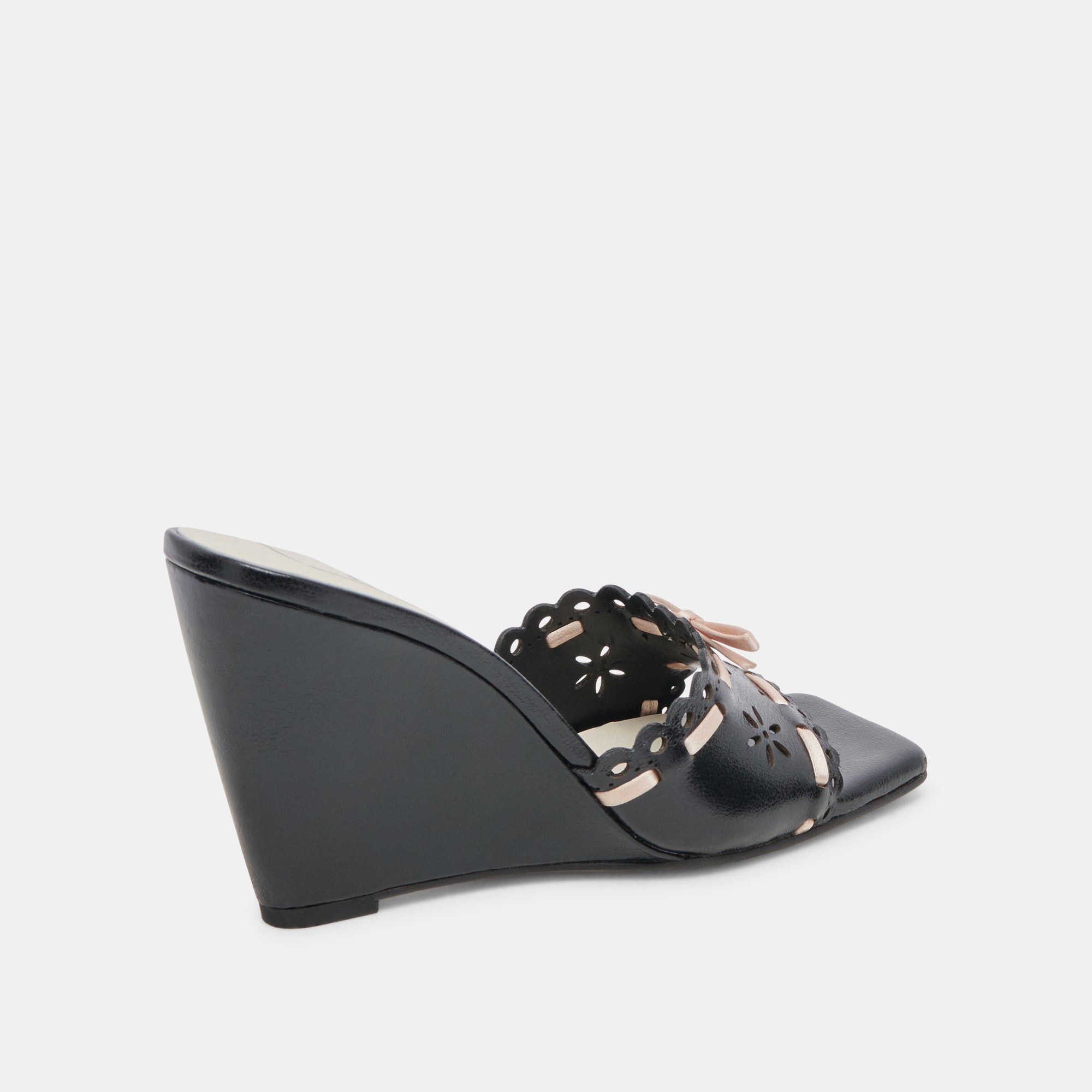 MADALE Women's Wedges with Midnight Patent Leather - Comfortable High Heel Sandals for Casual Outings & Evening Events