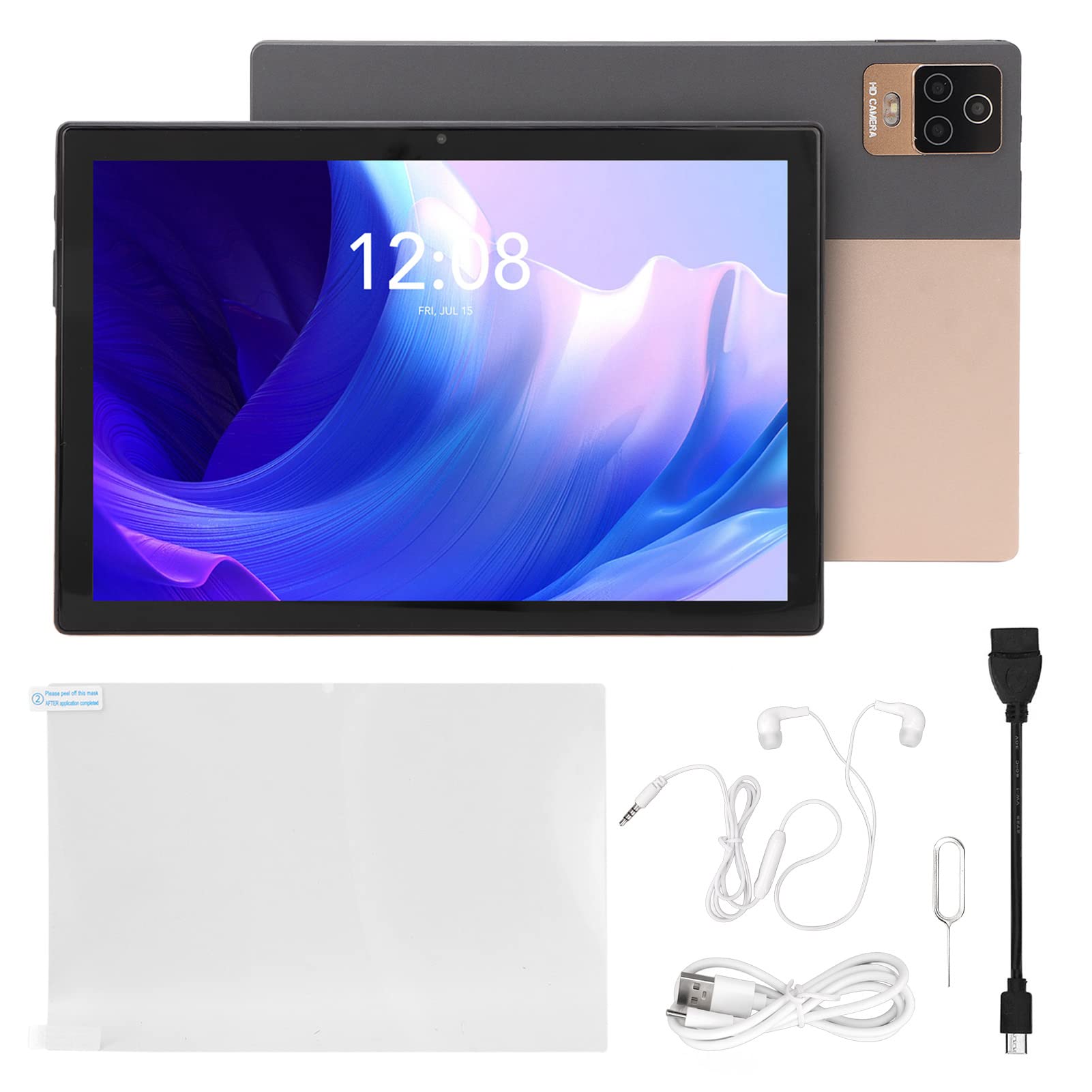 CHICIRIS 10.1 Inch Tablet PC - 10GB RAM 256GB Storage, High Resolution Screen for Reading & Entertainment (Gold) | Perfect for Students, Professionals & Home Use