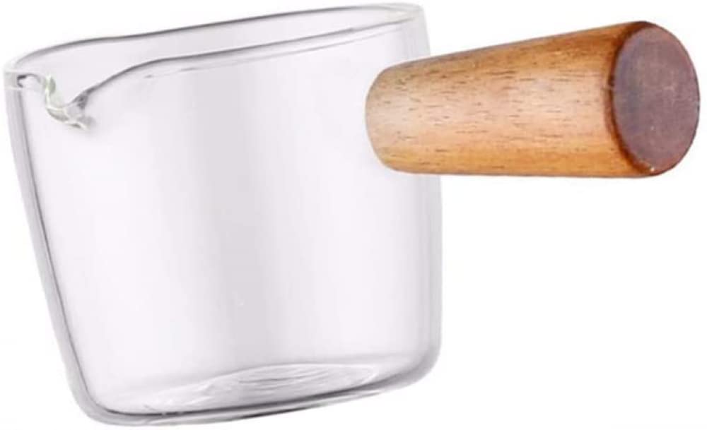 Premium Glass Creamer Pitcher - Mini Milk & Coffee Server with Handle - Perfect for Coffee, Tea, Sauces & Dipping Bowls - Ideal for Home, Cafe & Restaurant Use - Size S