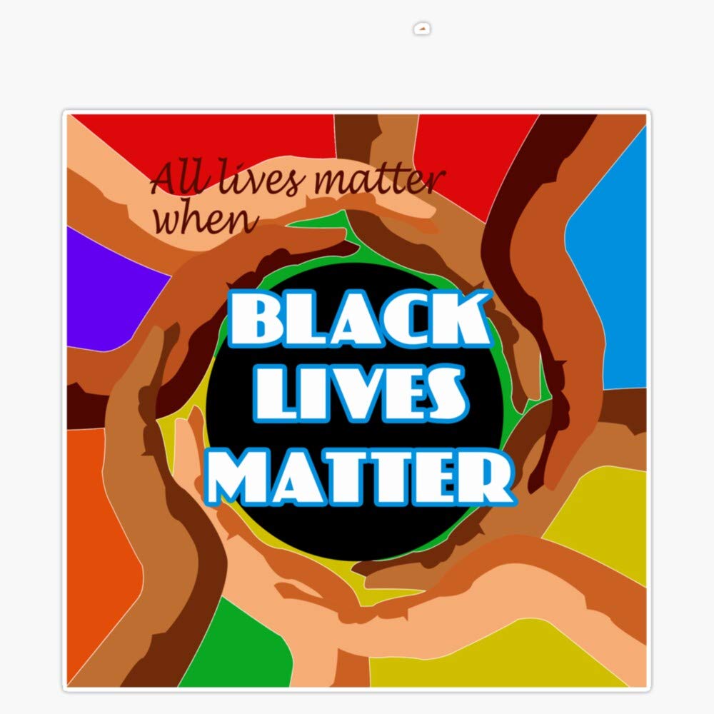 Black Lives Matter Vinyl Bumper Sticker - 5 Inch Waterproof Decal for Cars, Laptops & Windows - Durable All Weather Political Statement Sticker