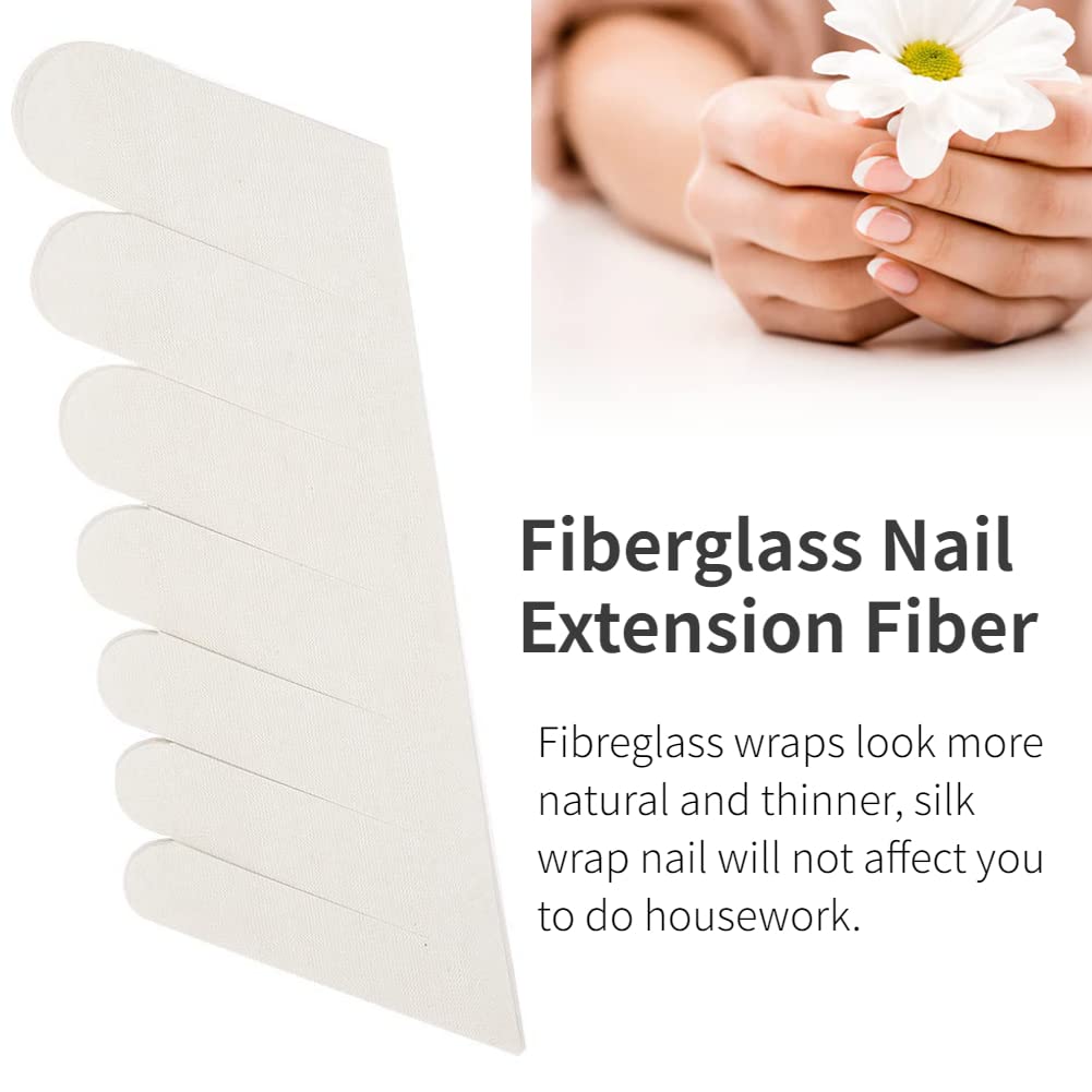 Silk Nail Wrap Kit - Adhesive Fiberglass Nail Wraps & Repair Strips for Split Nails | Nail Reinforcement Protector Stickers | UV Gel Nail Extension Tool | Perfect for Salon, Home Manicures & Nail Repair