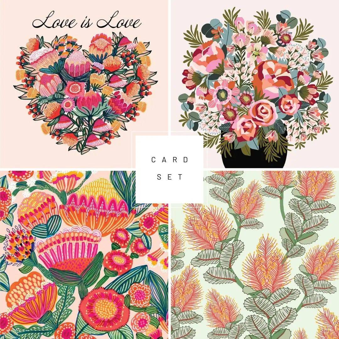 Love is Love Australian Greeting Card Set - Perfect for Weddings, Anniversaries & LGBTQ+ Celebrations