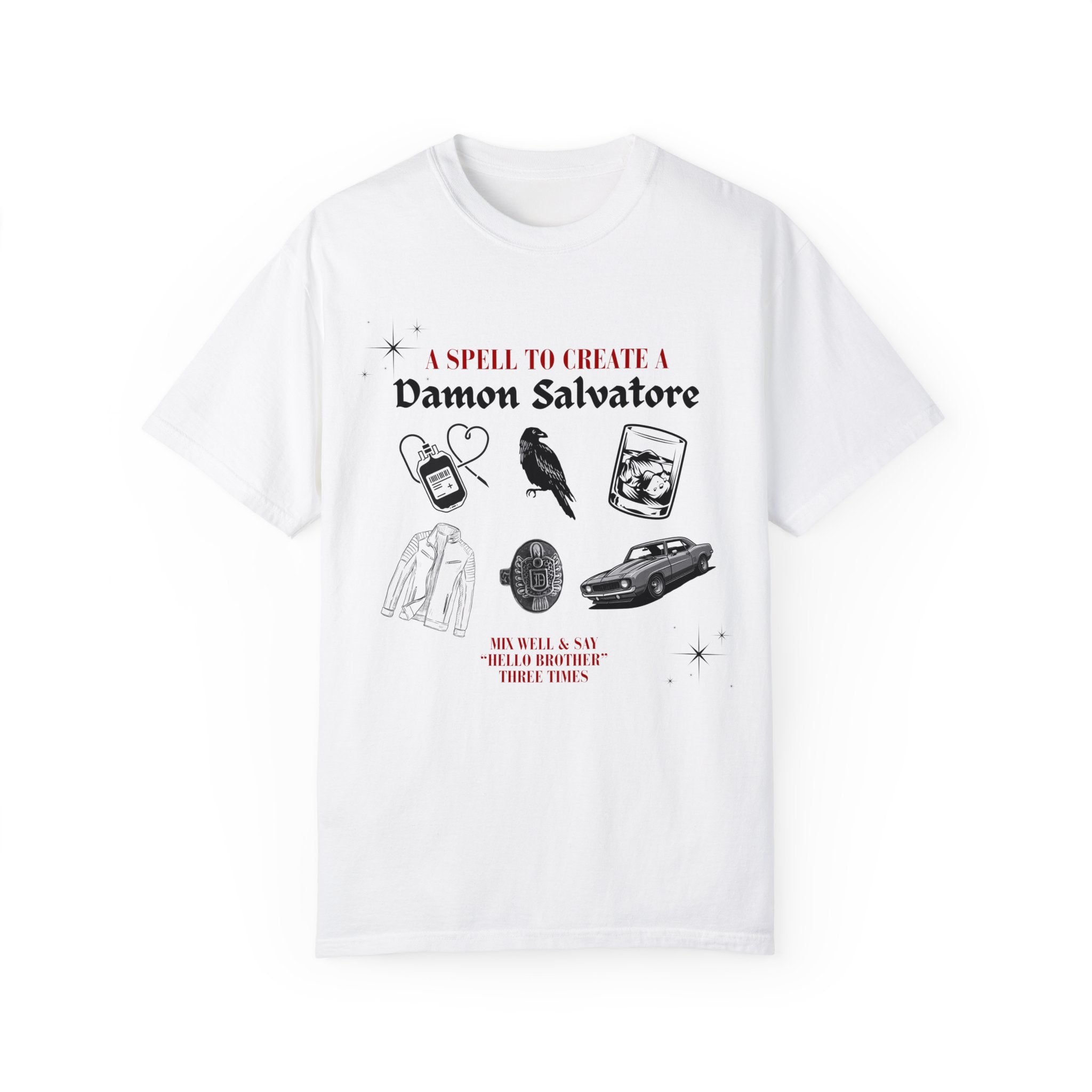 Damon Spell Shirt - Vintage Inspired Graphic Tee for Men & Women | Perfect for TV Show Fans, Cosplay, and Casual Wear