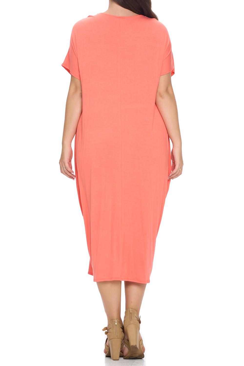 Vivienne Pastel Women's Cocoon Maxi Dress with Dolman Sleeves - Flowy Boho Chic Dress for Beach Vacation, Summer Weddings & Casual Outings