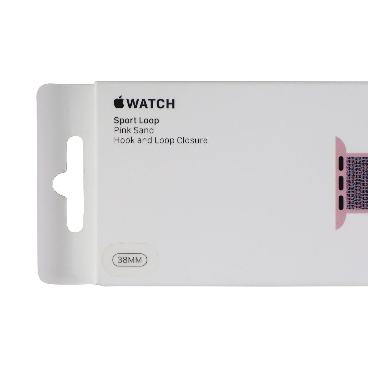 Apple Watch 38mm Pink Sand Nylon Sport Loop Band - MQW02AM/A - Lightweight & Breathable for Running, Workouts & Everyday Wear